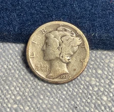 (#100468)  Mercury Dime: 1926 S     VG+     KEY DATE!