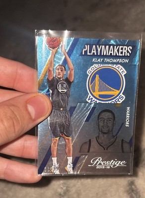 2015-16 Panini Prestige - Playmakers Klay Thompson #1 Light Blue 38/99