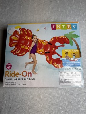NEW Intex Giant Lobster Ride-On Pool Float 57528EP Red Orange 84'' x 54'' Age 3+