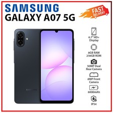 Samsung Galaxy A07 5G 8GB+256GB BLACK Dual SIM Unlocked Android Cell Phone