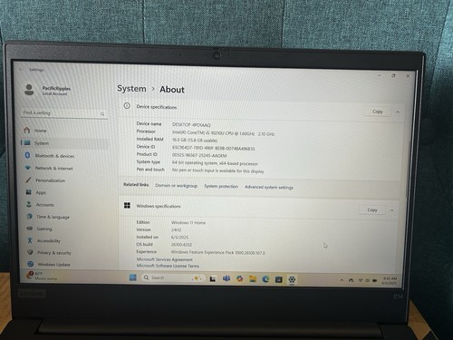 Lenovo ThinkPad T14 1st Gen 14" (512GB SSD, Intel Core i5 10th Gen., 4.20GHz,... - Zdjęcie 22 z 24