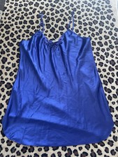 Vintage Secret Treasures Chemise 2x Purple Satin Slip Nightgown Damage