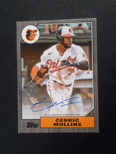 Cedric Mullins 2022 TOPPS 1987 BASEBALL CERTIFIED AUTOGRAPH 2/199 #87BACMU