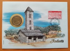 Andorra * 1 Diner 1983 BU * Numis Letter * Coin Cover * Stamp * Excellent!!!