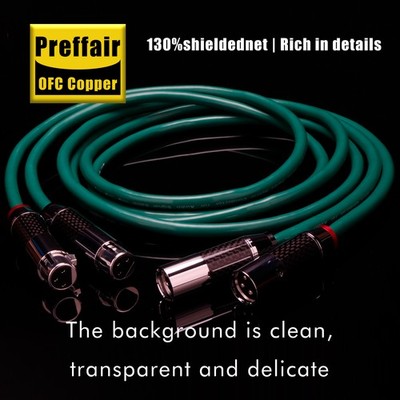 Preffair Hifi Silver-plated 2XLR Cable High Quality 6N OFC HIFI XLR Audio Cable