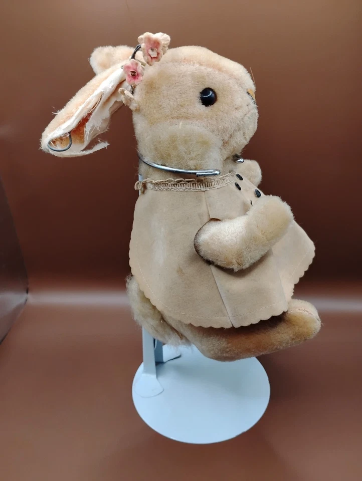 VTG Gunderful Creation Plush Faux Mohair Brown Peter Rabbit Stuffed animal Japan - Image 4 of 4