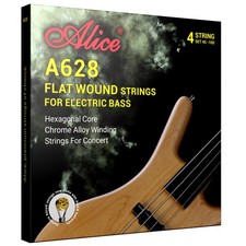 Flatwound Bass Guitar Strings - Coated Hexagonal High Carbon Steel Core Bass Str