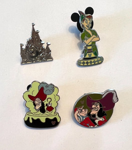 Disney Trading Pins, Featuring Characters & Themes from Peter Pan Lot of 4