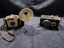 Vintage Camera lot of 2 Kodak Holiday and Clix O Flex
