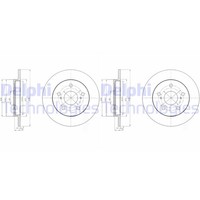 2X Delphi Bremsscheiben 259Mm Voll Hinten Passend FÜR Toyota Auris Corolla |
