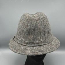 Kangol wool fedora mens medium gray plaid english vagabond vintage style