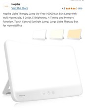 Hopihe Light Therapy Lamp For Home /office New In Box Natural Energy Light