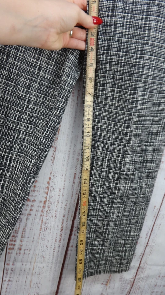 New Directions Pants Womens 8P Petite Black White Check Dress Straight Leg - Image 4 of 4