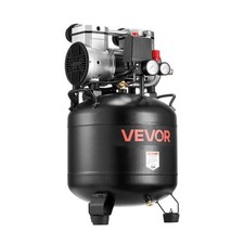 VEVOR Compresseur à Air Vertical sans Huile 30 L 1,5 kW 113 L/min à 6,2 bar