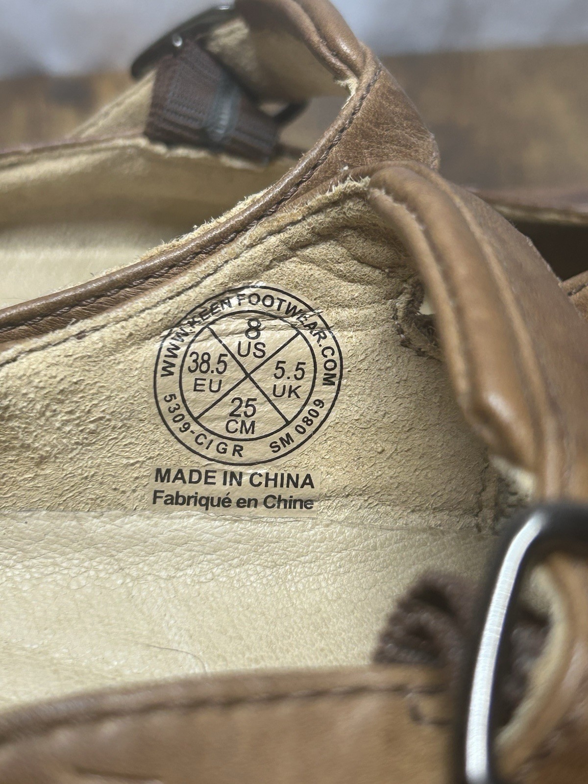 Vintage Keen Cigar Mary Janes slip on donna taglia 8 pelle marrone escursionismo comodo