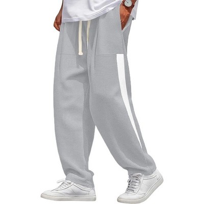 Atmungsaktive Turnhose Herren Freizeithose Polyesterfasergewebe Mid Waist Design