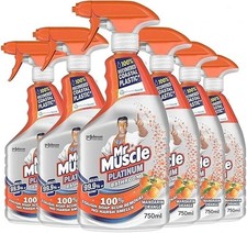 Mr Muscle Platinum Bathroom Cleaner Spray 750ml x 6
