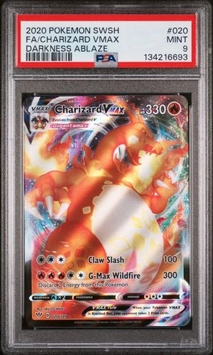 Charizard VMAX 020/189 Pokemon TCG Darkness Ablaze Full Art PSA 9 MINT