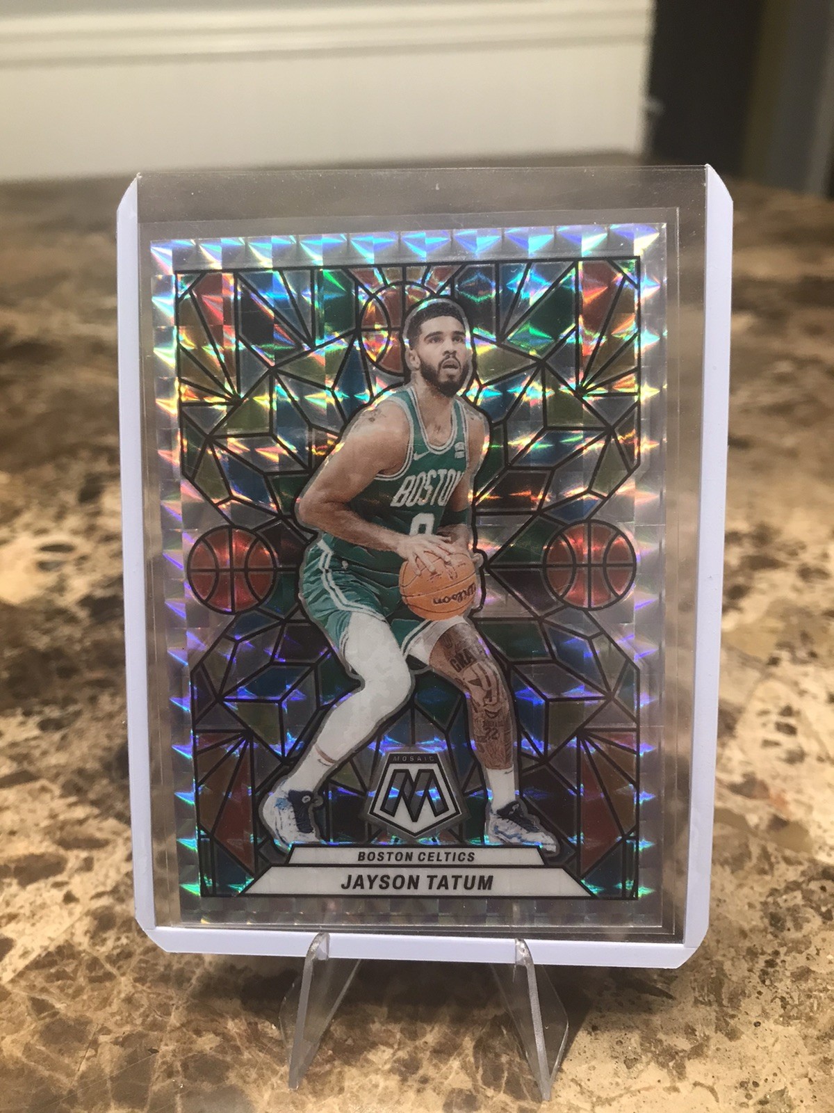 2023-24 Mosaic Jayson Tatum Stained Glass
