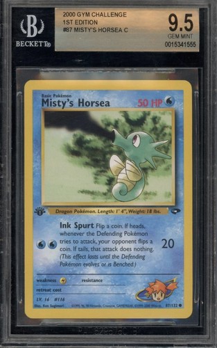 Misty's Horsea (1st Edition) graded BGS 9.5 for sale on eBay