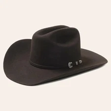 BRAND NEW - Stetson 6X Skyline Chocolate Brown Felt Cowboy Hat, FULL SIZE