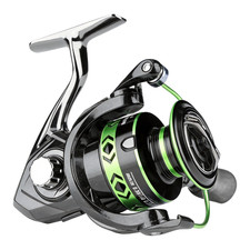 Mulinello da Pesca con Design Cavo Finitura Oro Colorato e Rapporto Ingranaggi 5.2:1