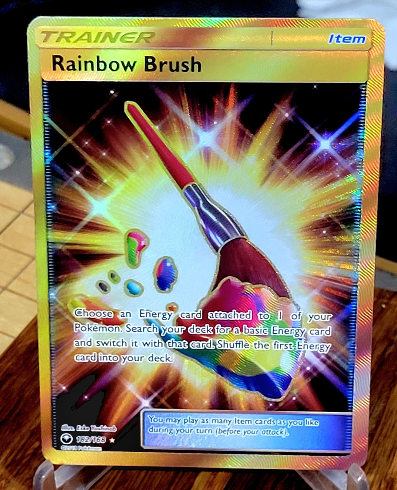 Rainbow Brush (Secret) 182/168 Sm-Celestial Storm Holo NM Free Shipping