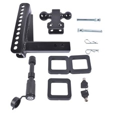 Adjustable Trailer Hitch Fits 2-inch Receiver 2"  2-5/16" Ball w/Anti-Theft Pin
