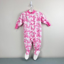 Vintage Dr. Denton Fleece Blanket Sleeper Pajamas Pink Bows 2T NWOT