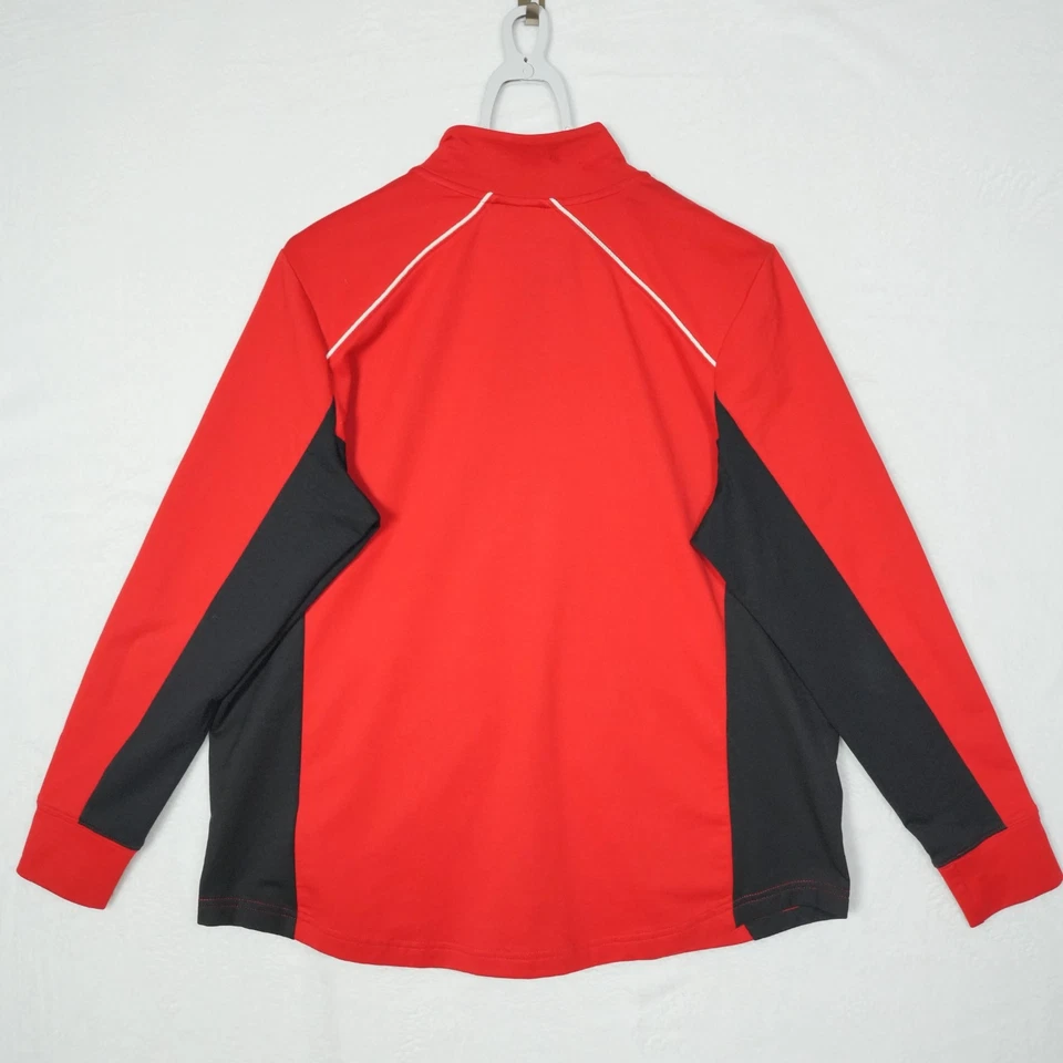 Chaqueta LRL Lauren Ralph Lauren Para Mujer Talla 1X Roja Negra Cremallera Completa Correr Activa Foto 3 de 4