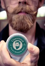 G.B.S Mustache Wax Extra Strong Hold Fragrance Free 1.7oz-No Scent