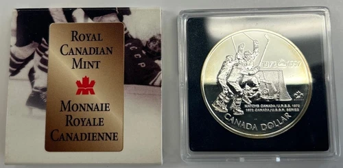 1997 Canada Silver Dollar - Brilliant Uncirculated Hockey