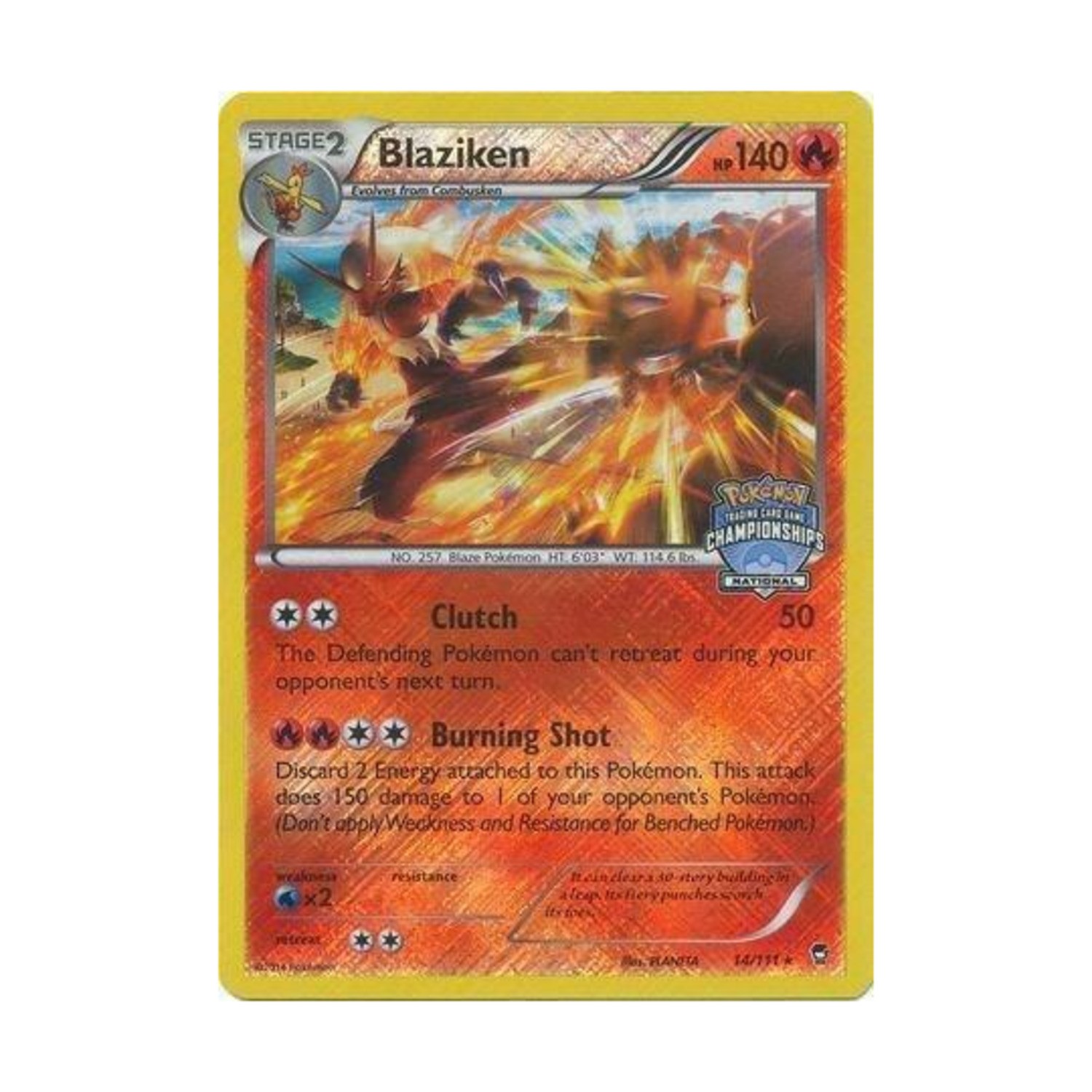 Pokemon Magic & CCGs Blaziken - 14/111 (National Championships) (P) #14/111 NM