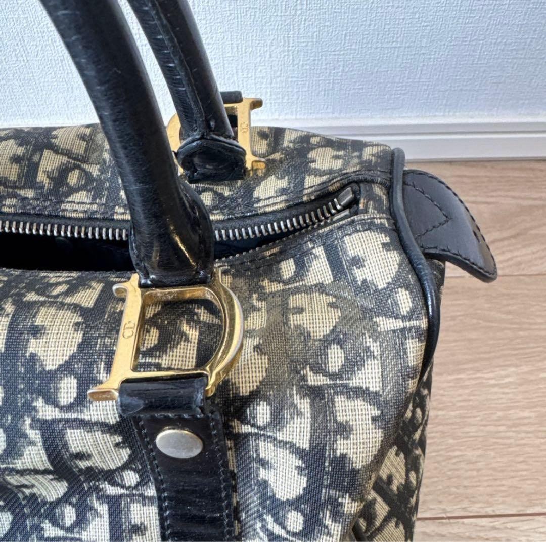 CHRISTIAN DIOR Canvas Leather Mini Boston Bag Black Oblique Hardware Vintage thumbnail 22