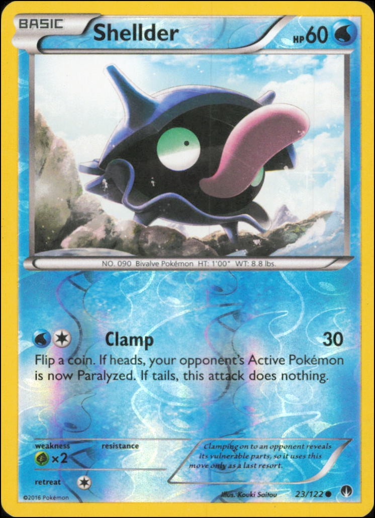 Pokemon - Shellder (23) #23/122 - XY - BREAKpoint Reverse Holo