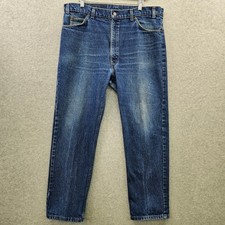 Vintage 70s LEVIS 505 Straight Leg Orange Tab Jeans Men 38x30 100 Cotton USA
