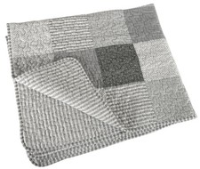 Stephan Baby Heirloom-Quality Pieced Crib Quilt, Gray and White Stripes and D...