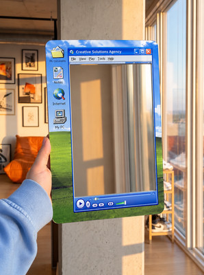 Y2K Windows XP Retro Computer Acrylic Wall Mirror 2000s Room Decor