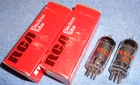 2 NOS RCA 6662 6BJ6 Vacuum Tubes - 1970's Vintage RF Amplifier Pentodes