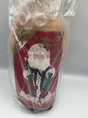 Old World Santa Claus Crochet Pattern Doll Craft Staff Boxers Boots Holiday Vtg