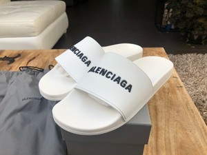 balenciaga white slides