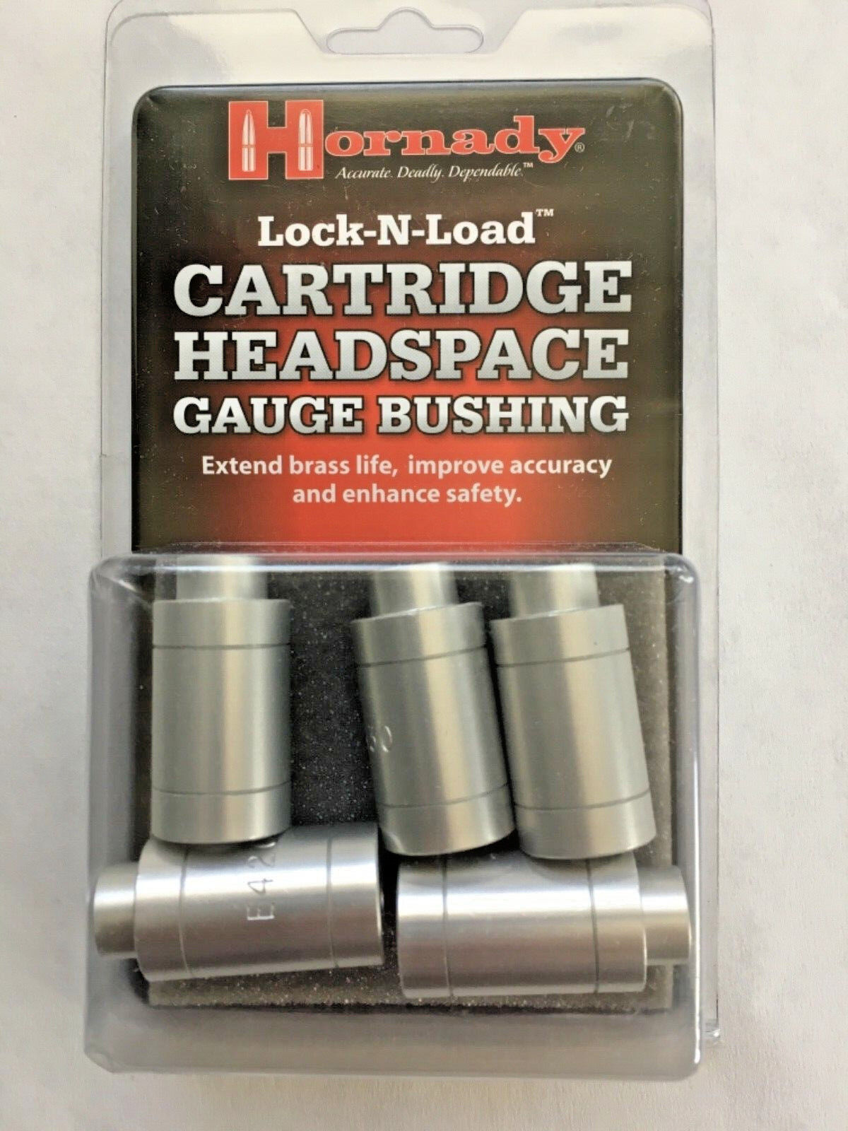 Hornady HK55 Lock-n-Load 5pc Bushing Set for Headspace Gauge (without body)...