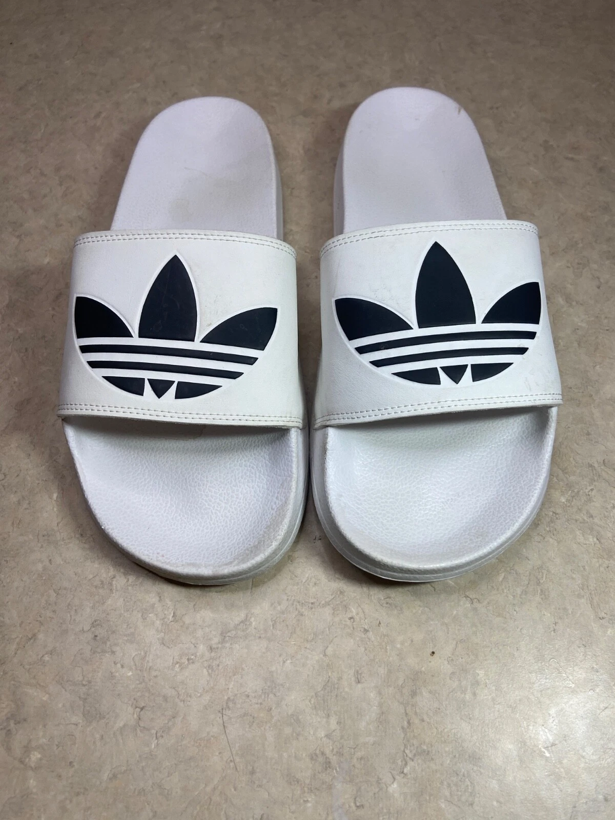 Adidas Originals Uomo Adilette Lite Slide Bianco Nero 12 US