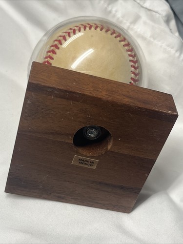 Willie Mays firmato Leonard Coleman con supporto in legno vintage e targa Hof 1979 - Foto 14 di 14