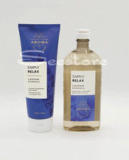 Bath Body Works Lavender Vanilla Body Cream Body Wash Bath Foam Set of 2