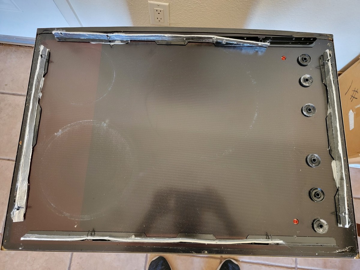 WB62T10577 GE Stove Range Cooktop Glass Maintop Assembly Black 
