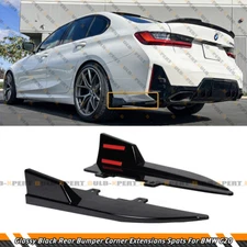 For 2019-25 BMW G20 330i M340i M Sport Gloss Black Rear Bumper Winglet Extension