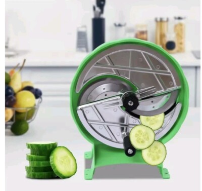 Manual Slicer .03-.35'' Potato Onion Cucumber Vegetable Fruit Cutter, Double Feed