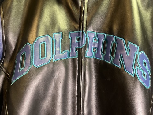 G-III Kunstleder Miami Dolphins Jacke. Gr. XL. GT - Bild 2 von 10