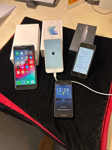 Lot of 4 Phones – iPhones 6 Plus / 6S / 5 + Kyocera – Factory Reset – Verizon